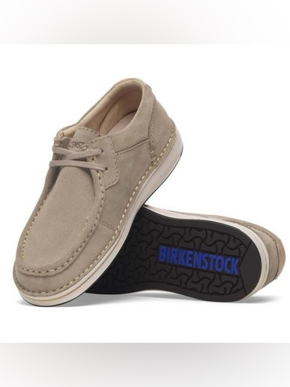New Birkenstock Men's Pasadena Loafers Taupe Suede Size 42 US 9-9.5